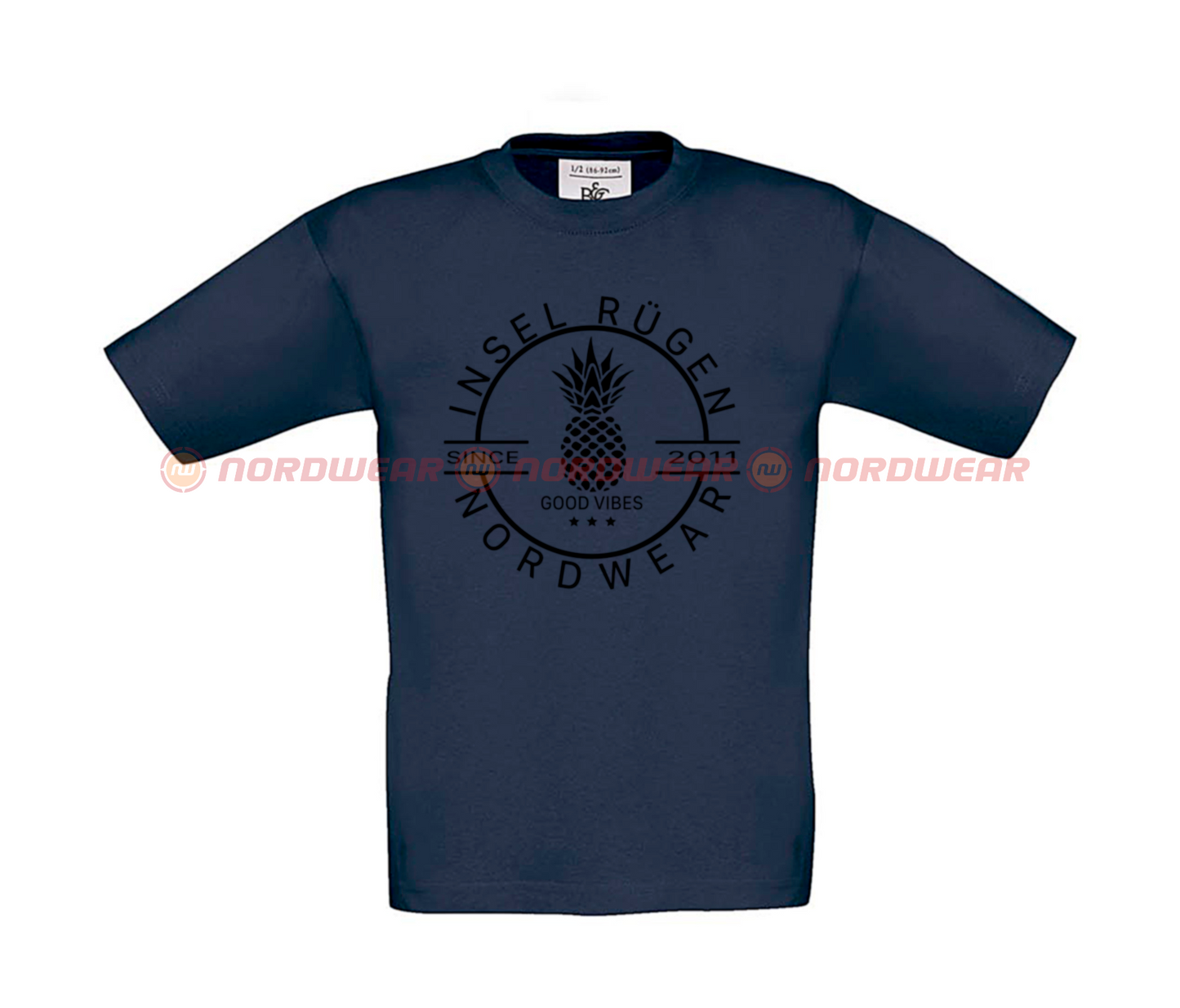 T-Shirt Ananas Schwarz Kids