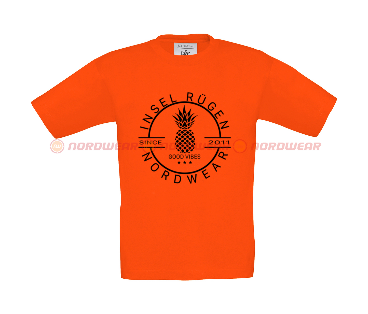 T-Shirt Ananas Schwarz Kids