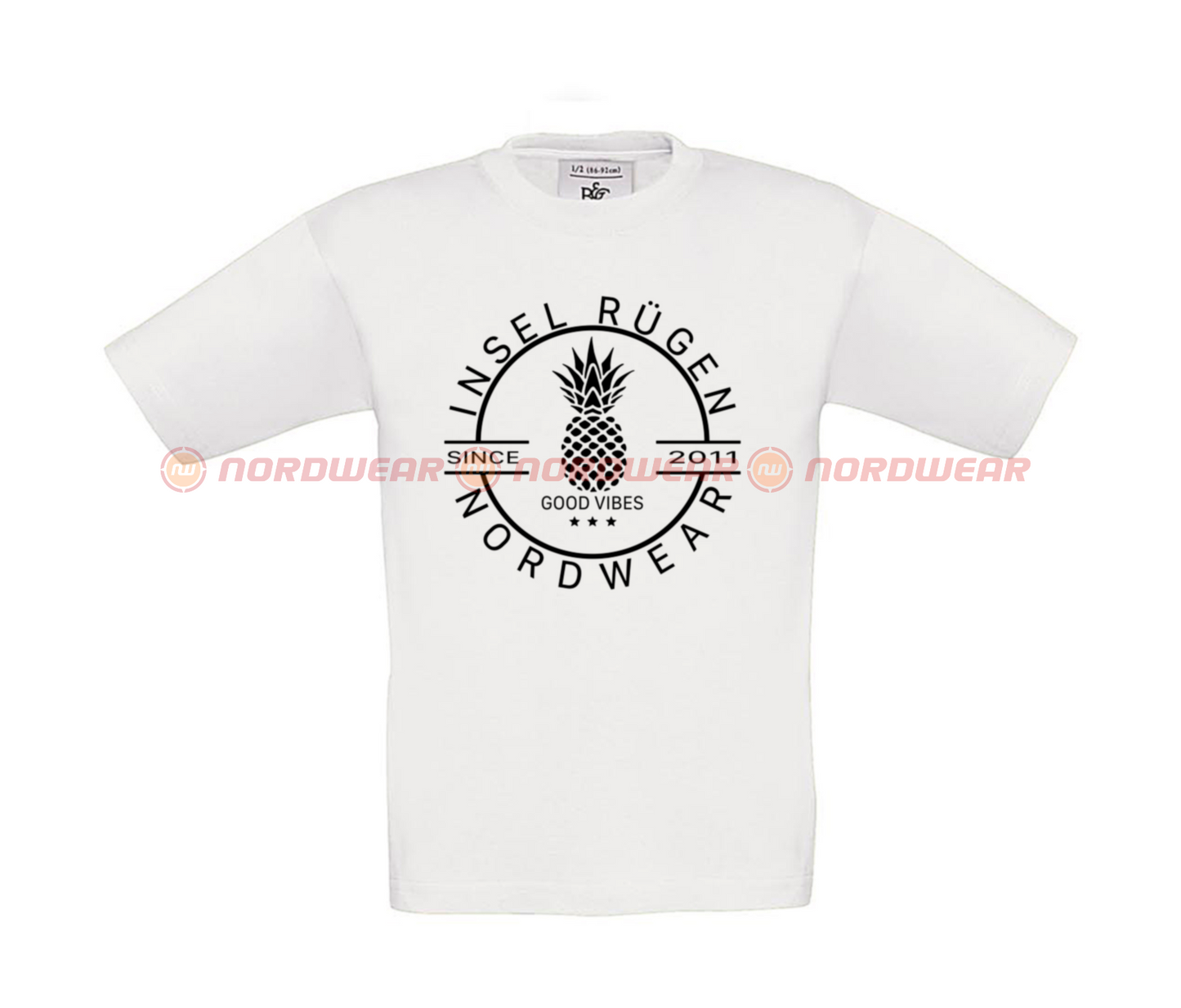 T-Shirt Ananas Schwarz Kids