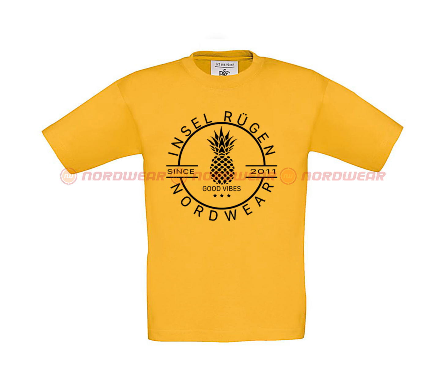 T-Shirt Ananas Schwarz Kids